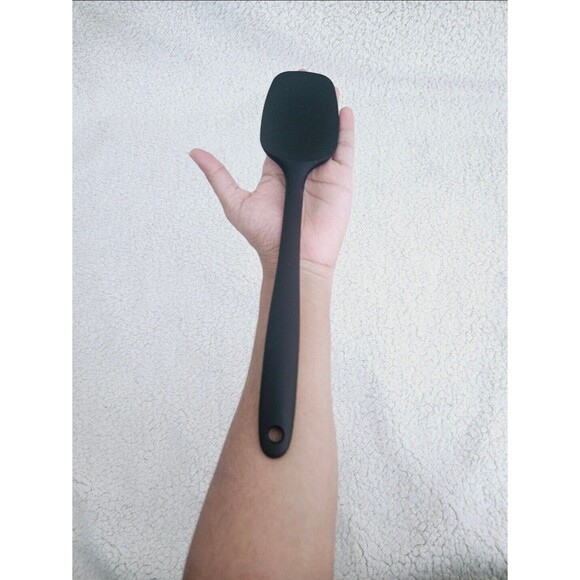 2pc Set-Red Flat Spatula,Black Spoon Spatula: 11.38in 600ºF Heat Resista… - Picture 9 of 11